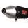 Slip-on exhaust GPR POWER BOMB QU.1.BOMB Brushed Stainless steel