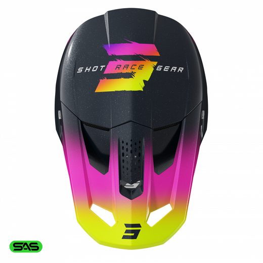HELMET SHOT SPEED KID RAC A04-21OB-BK2 BLUE PEARLY YL