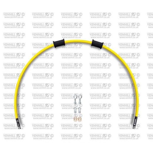 REAR BRAKE HOSE KIT VENHILL POWERHOSEPLUS APR-2001RS-YE (1 HOSE IN KIT) YELLOW HOSES, STAINLESS STEEL FITTINGS