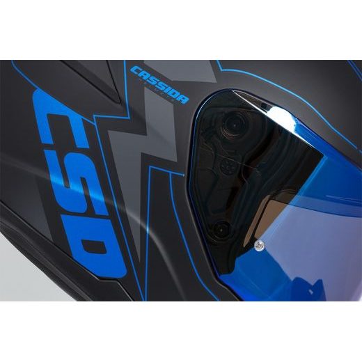 FULL FACE HELMET CASSIDA INTEGRAL GT 2.1 FLASH MATT BLACK/ METALLIC BLUE/ DARK GREY XL