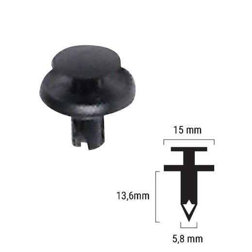 PLASTIC RIVET RMS 121832017