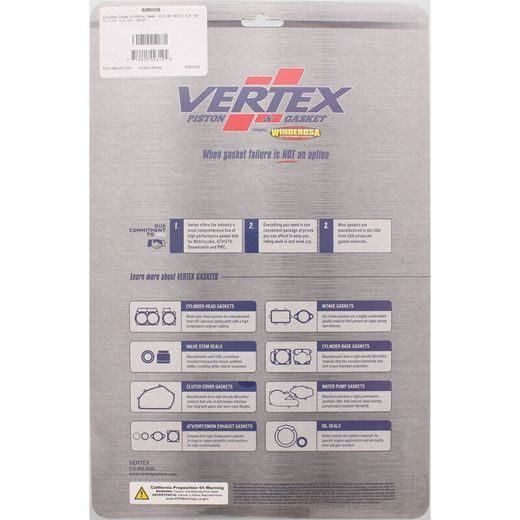 COMPLETE GASKET KIT WINDEROSA CGK 8080038 WITHOUT SEALS
