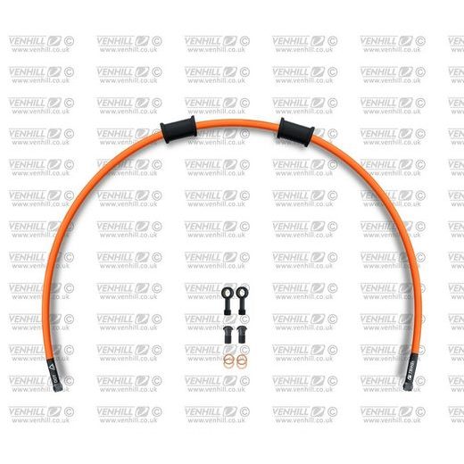 REAR BRAKE HOSE KIT VENHILL POWERHOSEPLUS YAM-8003RB-OR (1 HOSE IN KIT) ORANGE HOSES, BLACK FITTINGS