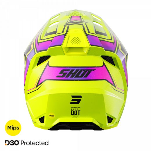 HELMET SHOT LITE GLORY A04-21OA-B02 NEON YELLOW PEARLY L
