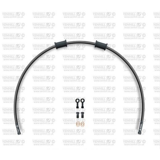 REAR BRAKE HOSE KIT VENHILL POWERHOSEPLUS HON-6029RB-BK (1 HOSE IN KIT) BLACK HOSES, BLACK FITTINGS