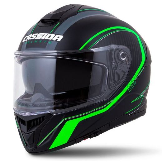 FULL FACE HELMET CASSIDA INTEGRAL GT 2.0 REPTYL BLACK/ GREEN/ WHITE 2XL