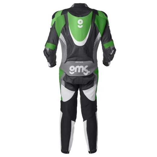 1 PIECE LEATHER SUIT GMS GRC-1 ZG71000 BLACK-WHITE-GREEN 56H