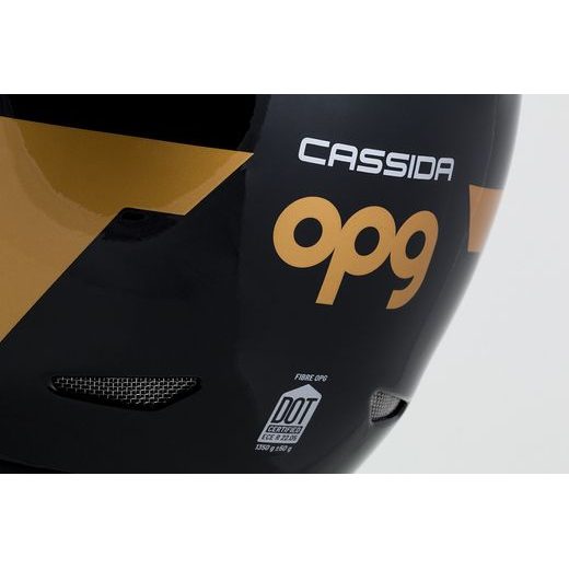 FULL FACE HELMET CASSIDA FIBRE OPG BLACK/ GOLD/ SILVER 2XL
