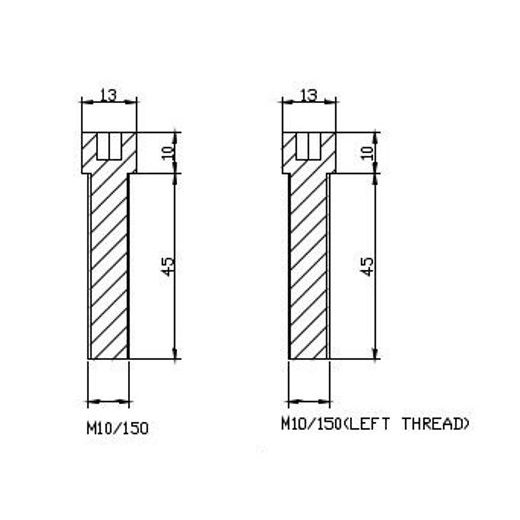 MIRROR ADAPTOR PUIG ADAPTER M10/150 RIGHT/LEFT REAR MIRROR HI-TECH B 9983N CRNI TO HANDLEBAR