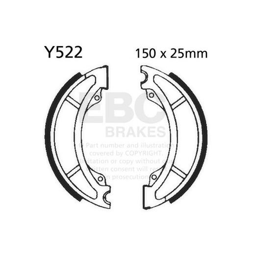 BRAKE SHOE SET EBC Y522 EXCLUDING SPRINGS