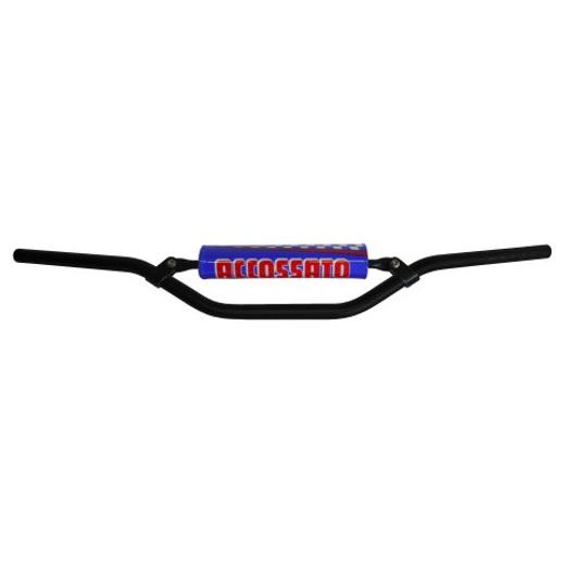 HANDLEBAR ACCOSSATO ALUMINIUM, 22 MM CRNI