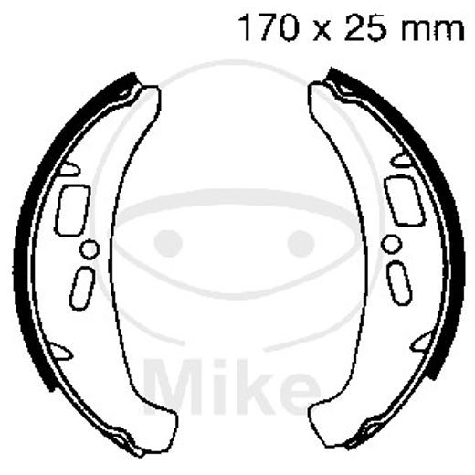 BRAKE SHOE SET EBC 881 EXCLUDING SPRINGS