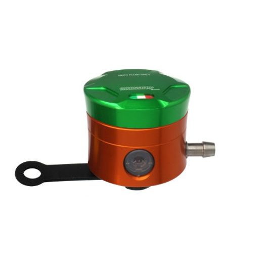 BRAKE FLUID RESERVOIR ACCOSSATO CNC-WORKED STRAIGHT BRACKET INCLUDED GREEN