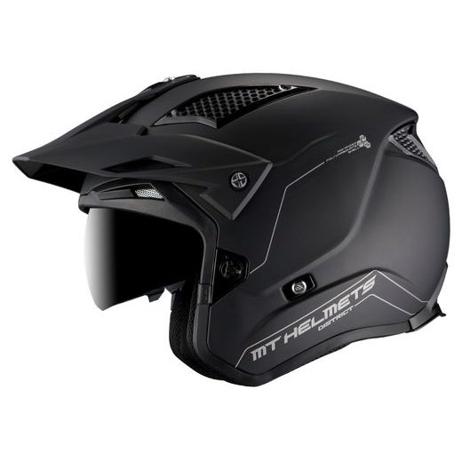 TRIAL HELMET MT HELMETS DISTRICT SV S SOLID A1 MATT BLACK L