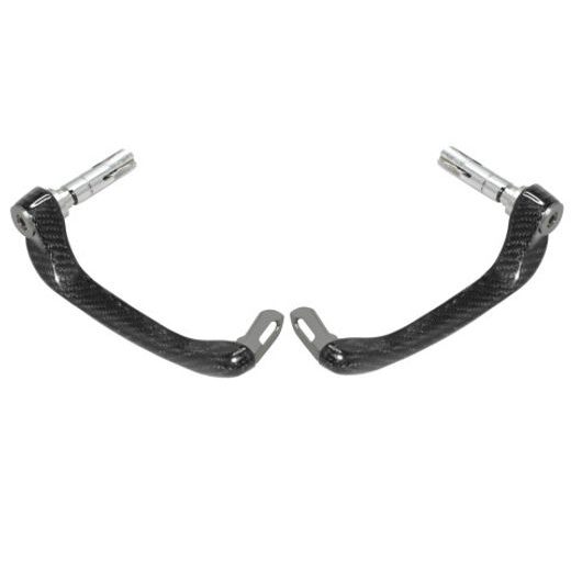 LEVER GUARD ACCOSSATO WITH SILVER EYELET AND INSERT RIGHT + LEFT, CARBON