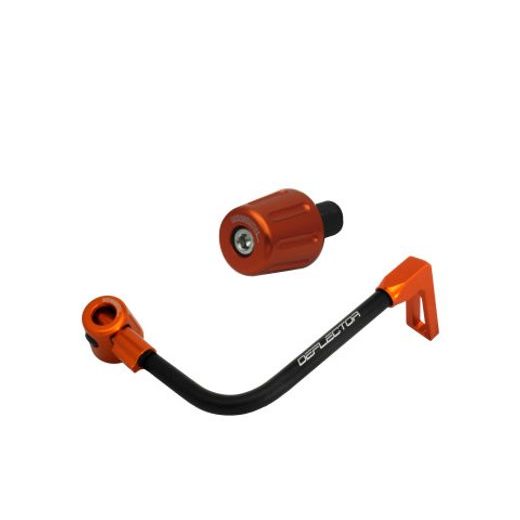 LEVER GUARD ACCOSSATO WITH BLACK HOSE AND JOINT RIGHT, ALUMINIUM