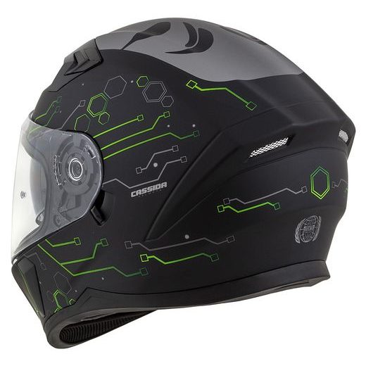 FULL FACE HELMET CASSIDA INTEGRAL 3.0 HACK MATT BLACK /GREEN M