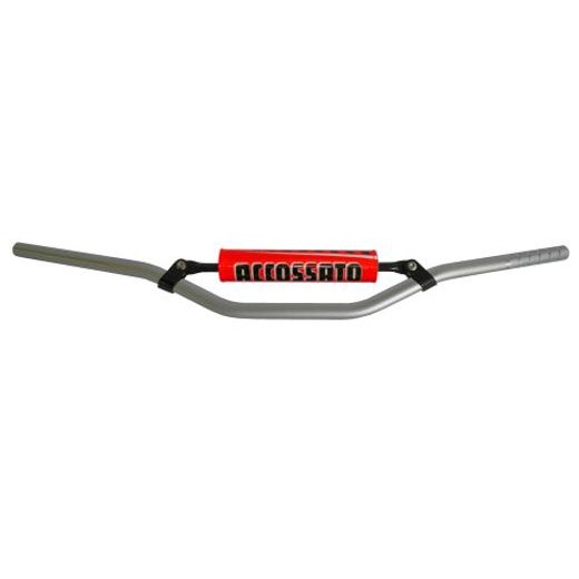 HANDLEBAR ACCOSSATO ALUMINIUM, 22 MM SILVER