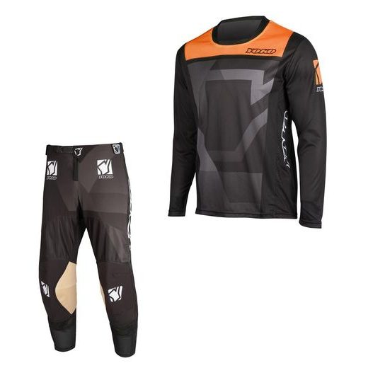 SET OF MX PANTS AND MX JERSEY YOKO KISA BLACK; BLACK/ORANGE 36 (XL)