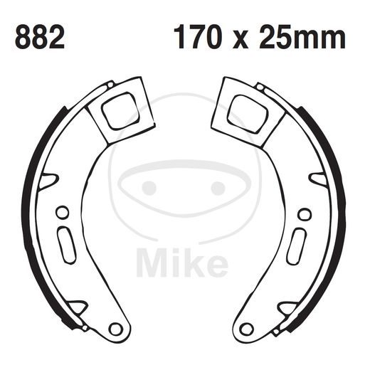 BRAKE SHOE SET EBC 882 EXCLUDING SPRINGS