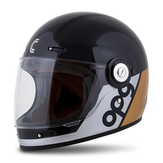 FULL FACE HELMET CASSIDA FIBRE OPG BLACK/ GOLD/ SILVER XS