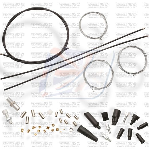 UNIVERSAL THROTTLE CABLE KIT VENHILL U01-4-125-BK CRNI