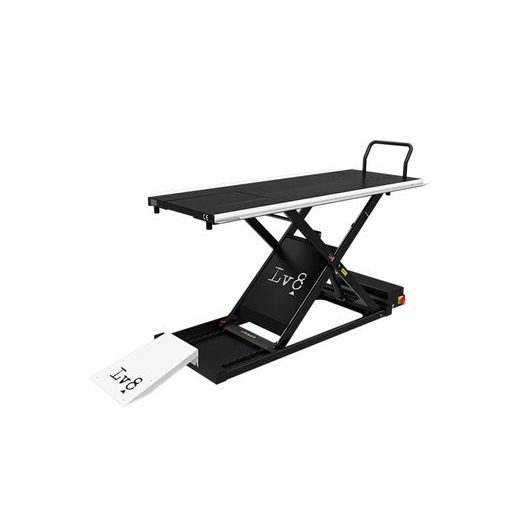 MOTORCYCLE LIFT LV8 GOLDRAKE 800HC FLOOR VERSION EG800HCE.W WITH ELECTRO-HYDRAULIC UNIT (BLACK AND WHITE RAL 9016)