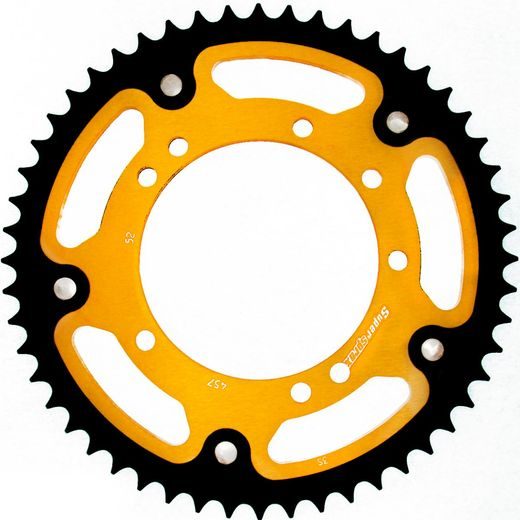 REAR SPROCKET SUPERSPROX STEALTH RST-457:52-GLD ZLATO 52T, 420