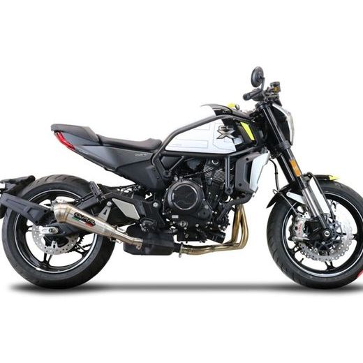 SLIP-ON EXHAUST GPR POWERCONE EVO E5.CF.16.1.PCEV BRUSHED STAINLESS STEEL INCLUDING REMOVABLE DB KILLER AND LINK PIPE