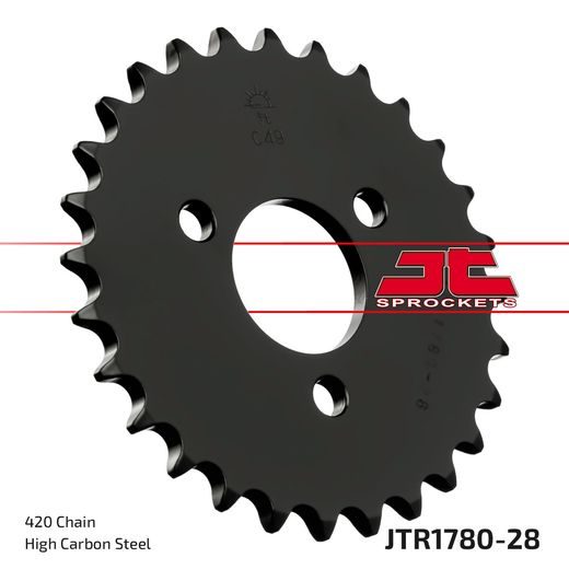 CHAIN KIT EK - SILVER CHAIN 420 DEH, NON-SEALED, CHK FRONT SPROCKET SUPERSPROX, CHK REAR SPROCKET JT FOR SUZUKI JR 50 1985-2006