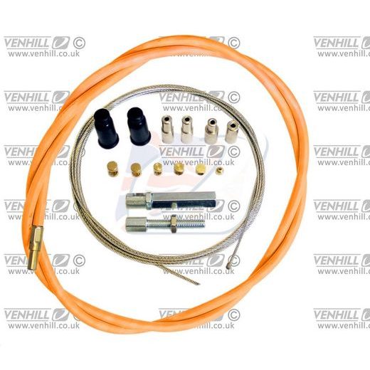 UNIVERSAL THROTTLE CABLE KIT VENHILL U01-4-100-OR 1,35M (2 STROKE) ORANGE