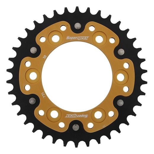 REAR SPROCKET SUPERSPROX STEALTH RST-735:38-GLD ZLATO 38T, 520