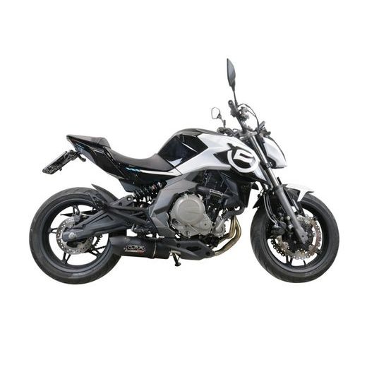 SLIP-ON EXHAUST GPR FURORE NERO H.221.4.FUNE MATTE BLACK INCLUDING REMOVABLE DB KILLER AND LINK PIPE