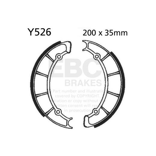BRAKE SHOE SET EBC Y526 INCLUDINGS SPRINGS