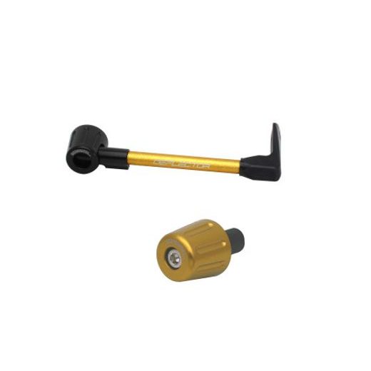 LEVER GUARD ACCOSSATO WITH GOLD HOSE AND JOINT RIGHT, ALUMINIUM