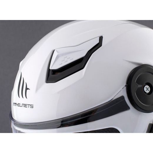 JET HELMET MT HELMETS LITE SOLID A0 GLOSS PEARL WHITE M KID