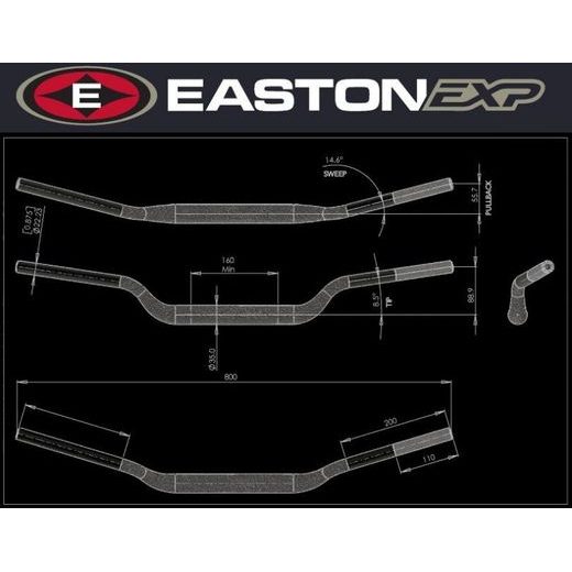 HANDLEBAR EASTON EXP EXP M 89 56