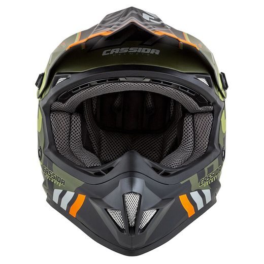 MOTOCROSS HELMET CASSIDA CROSS CUP SONIC JUNIOR MATT GREEN /ORANGE