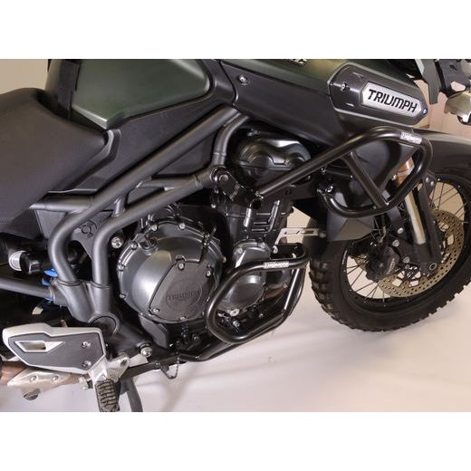 ENGINE GUARDS RDMOTO CF127KD MATT BLACK FOR TRIUMPH TIGER 1200 EXPLORER / GT EXPLORER 2011-2015