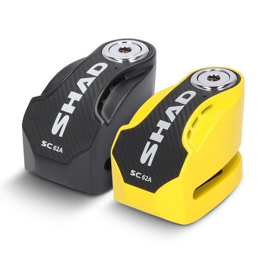DISC LOCK WITH ALARM SHAD SC62A C0S6203A YELLOW PIN 10MM