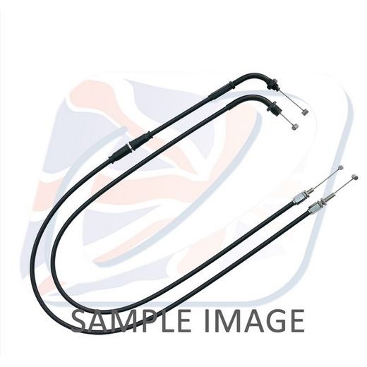 THROTTLE CABLES (PAIR) VENHILL H02-4-163-BK FEATHERLIGHT CRNI