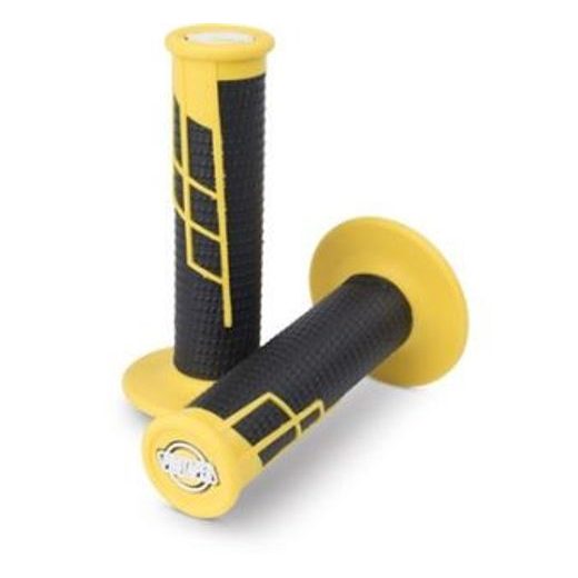 CLAMP ON GRIPS 1/2 WAFFLE YELLOW/BLACK PROTAPER 021664