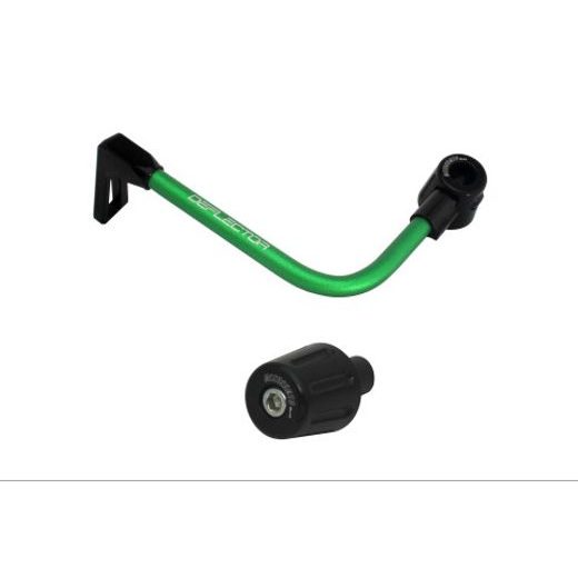 LEVER GUARD ACCOSSATO WITH GREEN HOSE AND JOINT LEFT, ALUMINIUM
