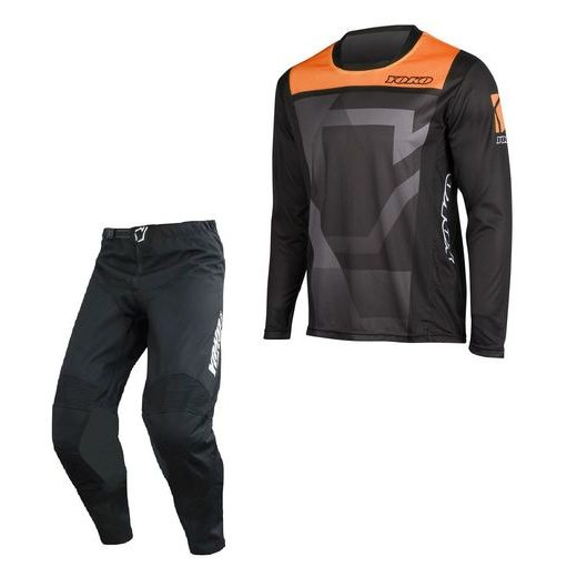 SET OF MX PANTS AND MX JERSEY YOKO TRE+KISA BLACK; BLACK/ORANGE 32 (M)