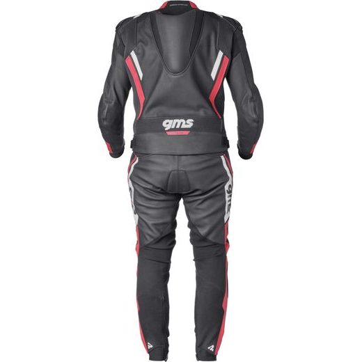 2PCS LEATHER SUIT GMS GR-1 ZG70000 BLACK-RED-WHITE 48H