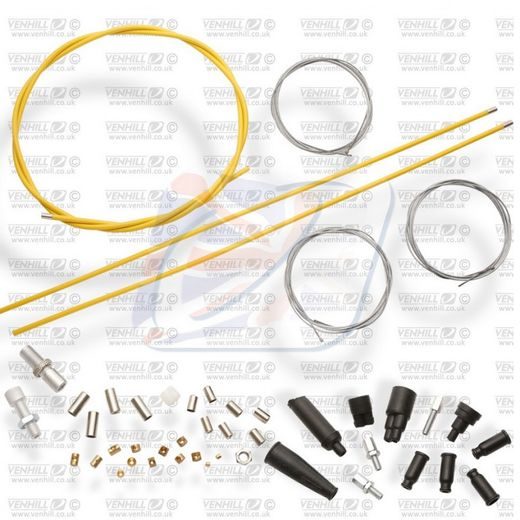 UNIVERSAL THROTTLE CABLE KIT VENHILL U01-4-125-YE YELLOW