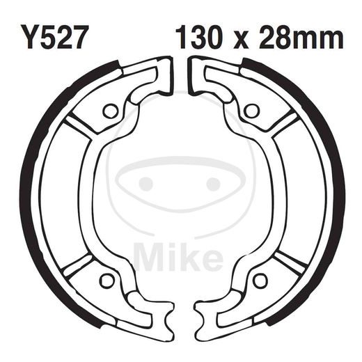 BRAKE SHOE SET EBC Y527G GROOVED INCLUDINGS SPRINGS