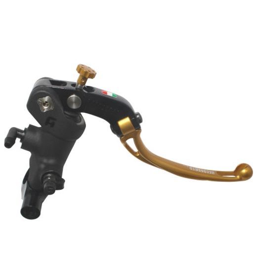 RADIAL BRAKE MASTER CYLINDER ACCOSSATO 19 X 17-18-19 WITH FOLDING LEVER,GOLD
