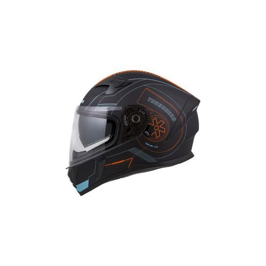 FULL FACE HELMET CASSIDA INTEGRAL 3.0 TURBOHEAD BLACK MATT/ ORANGE/ BLUE (GULF STYLE) S