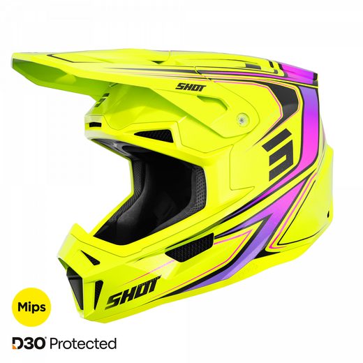 HELMET SHOT LITE GLORY A04-21OA-B02 NEON YELLOW PEARLY XS